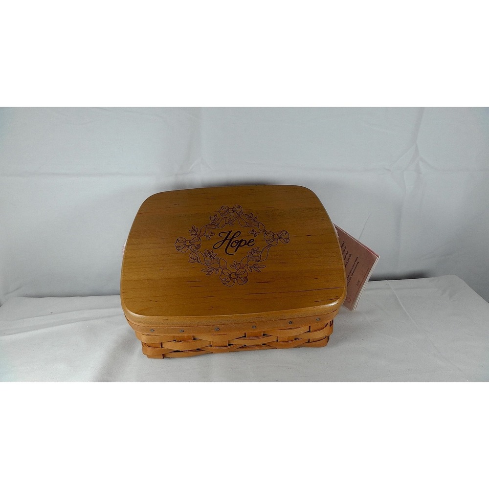 Longaberger 2009 Horizon of Hope Note Basket Set‎ w/ Liner Protector and Lid